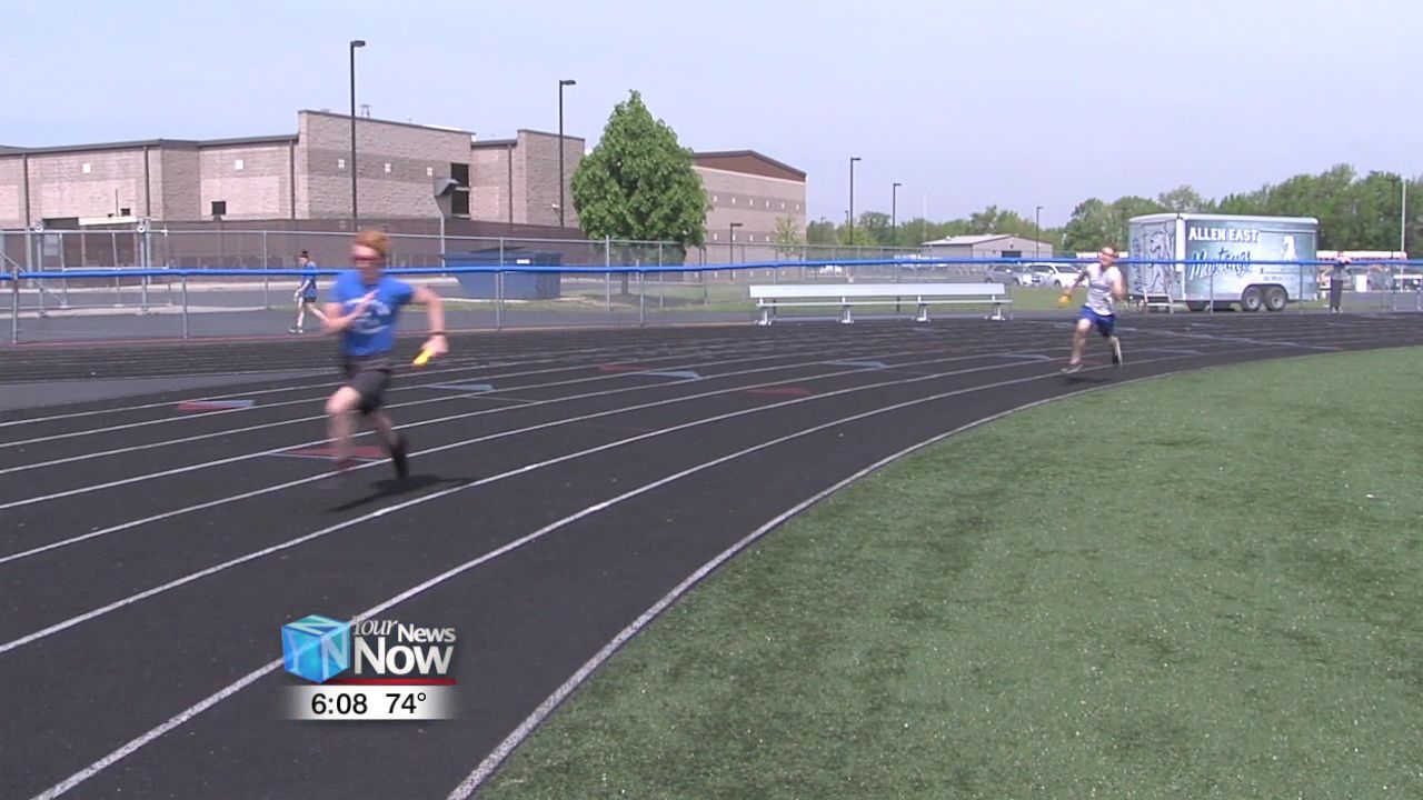 Allen East High School students hold a friendly competition